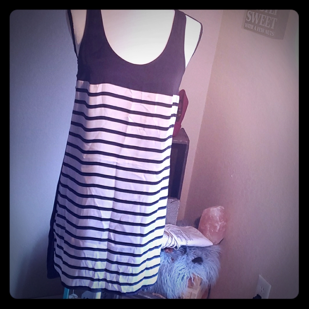 Michael Kors navy blue & white tank tunic